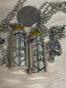 Alice Were All Crazy Here x 2 Enamel Lapel Pins / Two Alice Bottled Necklaces Eat Me Drink Me Share with Your BF - 6