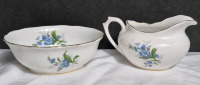 Royal Albert Creamer & Sugar Forget Me Nots No Chips or Cracks, All Ring True