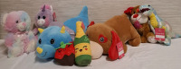 7 New Assorted Plush Toys | Tallest Measures- 20" height