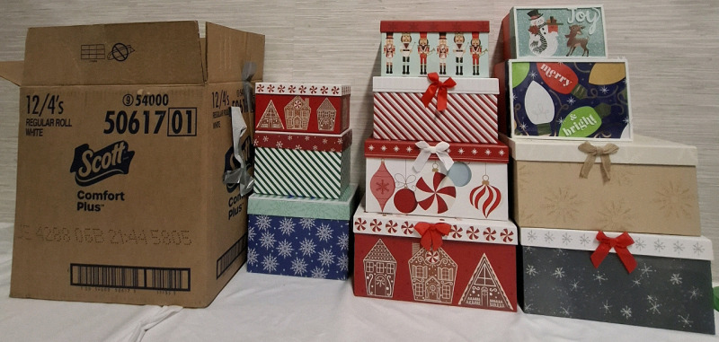 15+ Assorted Holiday Style Printed Boxes | Biggest Box Measures- 6" X 12"