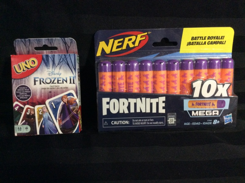 New UNO Disney FROZEN II & NERF MEGA Fortnite