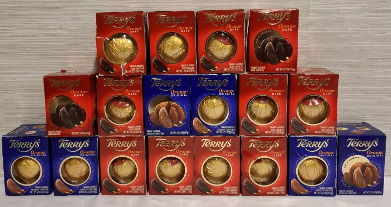 18 New Terry's Orange Original/Ornage Dark Chocolate Boxes | Net WT 157g per Box | Box Measurements- 4" X 3" | Earliest Best Before - 05/28/2026