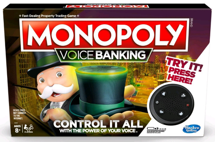 New | HASBRO: Monopoly Voice Banking | Box Measures 16" x 10&frac12;"