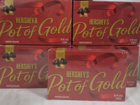 5 New | HERSHEY'S Pot of Gold Assorted Boxes Of Chocolates | 12pc Ea. 4.29OZ