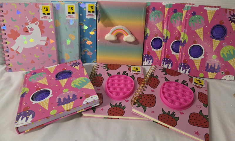10 New Fidget Notebooks | Largest Measures 8&frac12;" x 6"