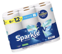6 New Rolls | Sparkle Paper Towels | 110 2-ply Sheets Per Roll | 11" x 6"