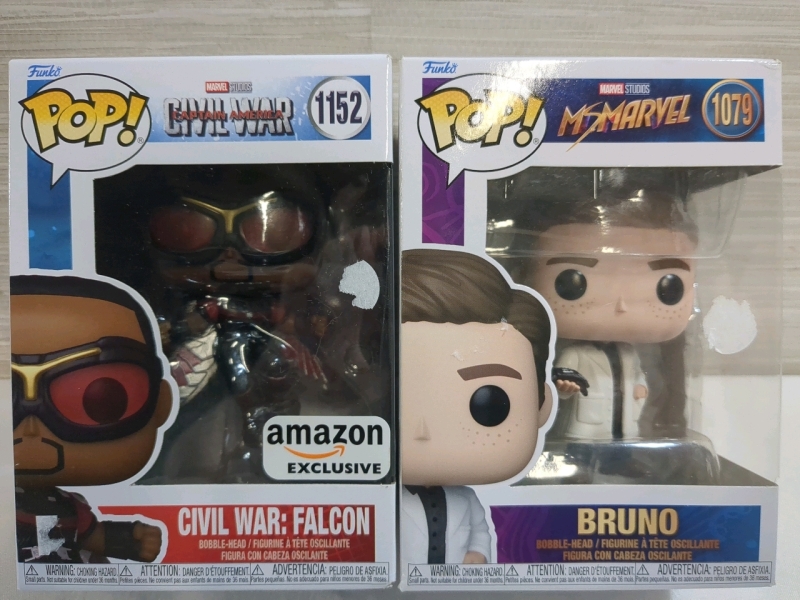 2 New Funko Pop Bobble Head Figures Approx 6 Inches Tall