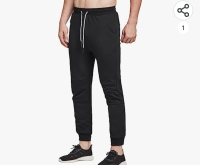 New Fedtosing Men's Joggers in Black with Zipped Pockets XXL