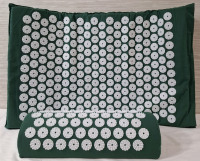 New Acupressure Mat and Pillow Massage Set with Carrying Bag | Relieves Stress and Sciatica Pain