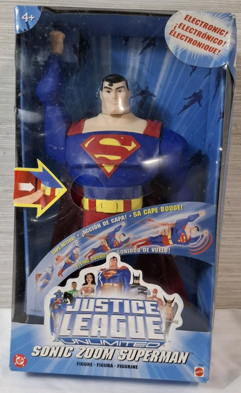 New in Nox Justice League Sonic Zoom Superman Actuon Figure | Box Measurements- 14" X 8"