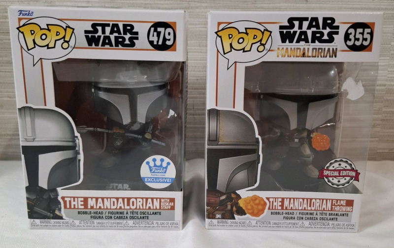 2 New in Box Funko Star Wars Bobble Heads | Box Measurements- 6.2" X 4.5"