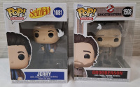 2 New in Box Funko Vinyl Figures | Themes- Seinfeld & Ghost busters | Box Measurements- 6.2" X 4.5"