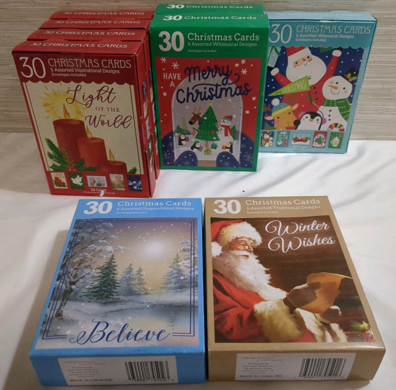 5+ New Holiday Style Christmas Cards 30 Cards Per Pack