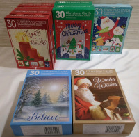 5+ New Holiday Style Christmas Cards 30 Cards Per Pack