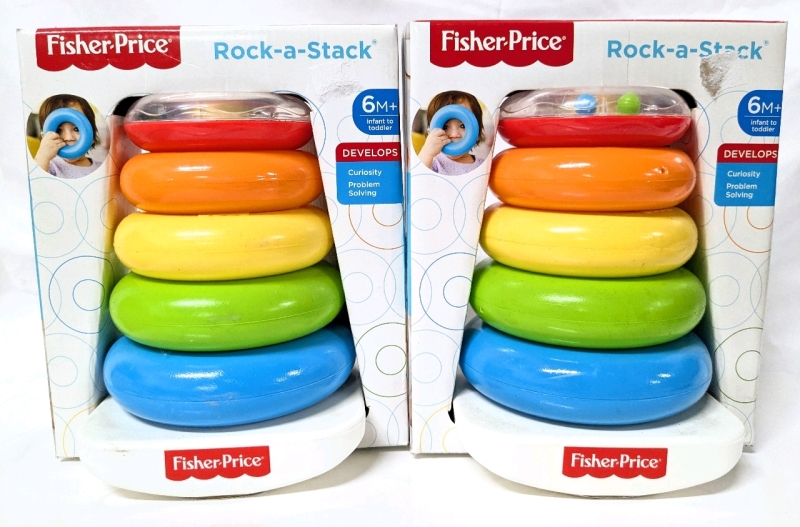 2 New Fischer-Price Rock-a-Stack Toys for 6M+
