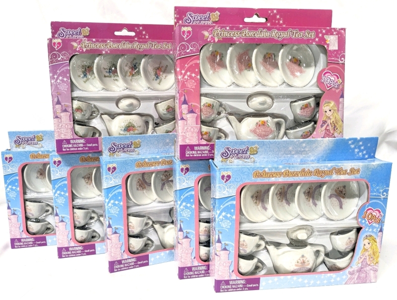 7 New Sweet Princess 10pc Princess Porcelain Royal Tea Sets in 3 Different Designs