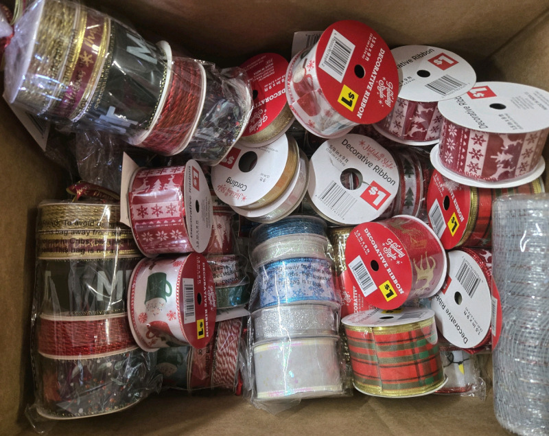 30+ Rolls New | Assored Lengths & Designs Decorative Ribbon
