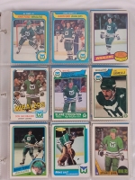 1979 - 2018 NHL Hockey Hartford Whalers / Carolina Hurricanes Trading Card Singles , 207 Trading Cards