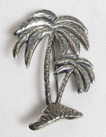 Sterling Silver Palm Tree Brooch . See photos for size .