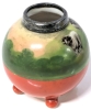 Stunning Antique ROYAL BAYREUTH Miniature Silver Collared Footed Vase / Pot With Handpainted Pastoral Sheep Scene - 2.75" Tall - 2