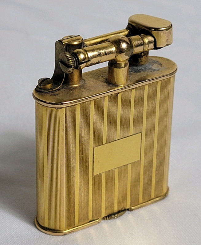 Vintage Dunhill " Unique " Rollalite Lift-Arm Lighter . Strike Wheel is Loose .