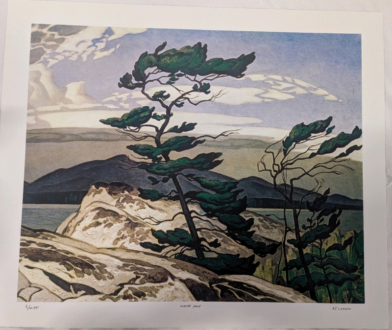 Print of A.J. Casson's "White Pine". 20" by 24". 2/10 pp