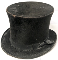 Antique Frank Plant England Fur Top Hat - 6.4" &times; 7.75" Interior