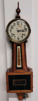Antique 1914 E. Ingraham Nyanza Banjo Wall Clock . Clock Movement : 8-day movement, time-only, no chimes.. Measures 38" tall & 10" wide . Working , No Key
