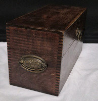 Vintage Wooden Veterinary Remedies Box 14" L x 6" W x 7.5" H