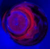 Gorgeous Glowing Unsigned BLENKO Tangerine Amberina Dimpled Cadmium Glass Tumbler - 5.75" Tall - 3