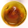 Gorgeous Glowing Unsigned BLENKO Tangerine Amberina Dimpled Cadmium Glass Tumbler - 5.75" Tall - 6