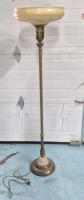 Vintage Torchiere Style Lamp with Shade 65.5" Tall - Working