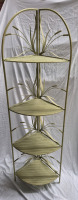 MCM Metal 5 Tier Folding Shelf / Plant Stand 66.5" tall
