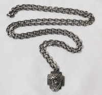 Creed Sterling Silver Pendant & Chain . Pendant Inscribed with " Love Forever " on Back . Chain measures 26" long . Total Weight 32g