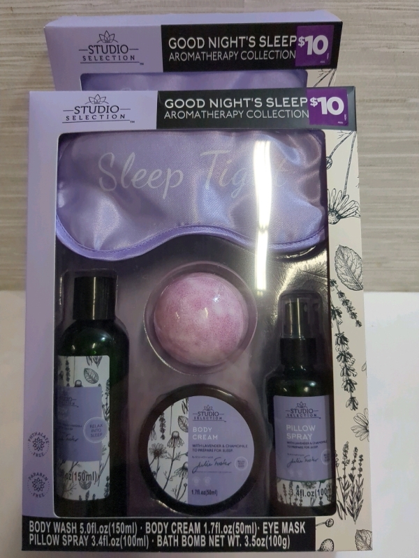 2 New In Box Studio Selection Good Night's Sleep Aromatherapy Collection EXP 04/09/2027