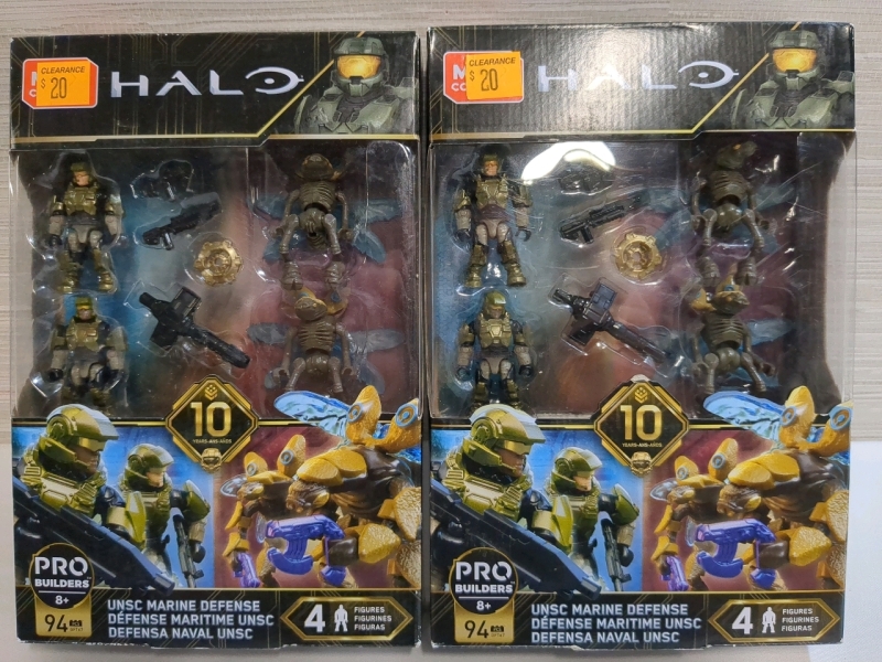 2 New Mega Construx Halo UNSC Marine Defense Sets