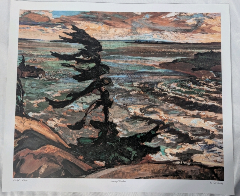 Print of F. Barley's "Stormy Weather" 20" by 24". 6/1750