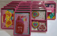 26 New Valentine Exchange Cards with Party Favors Boxes | 12 Count each box | Measurements: 6.8" X 5" each