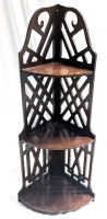Vintage Wooden Corner Shelf - 7.5" &times; 28" Tall
