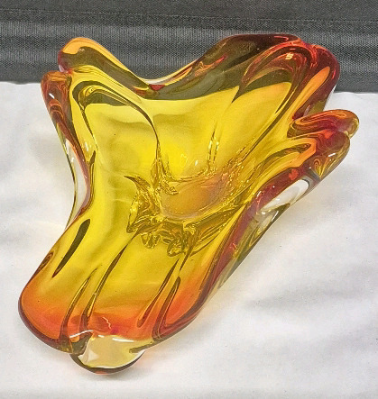 Stunning Murano Style Glass Art 11.5" Long