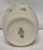 BELLEEK IRELAND Barrel Jam Jar or Suger Bowl with Lid 3.5" Tall - 4