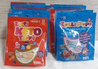 15 New Bags of Zaffi Keto Taffy & Zolli Pops (45g each, Best Before ranges from May 5th 2025 to March 8th 2026)