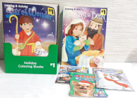 35+ Holiday and Religious Coloring Activity Books & Disney, Frosty The Snowman & Festive Pet Sticker Books and Sheets
