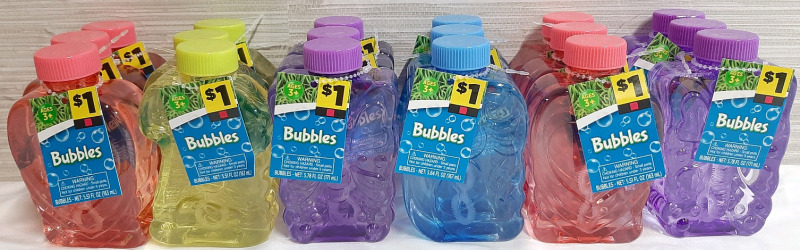 18 Bottles of Blowing Bubble Soap (163ml Each)