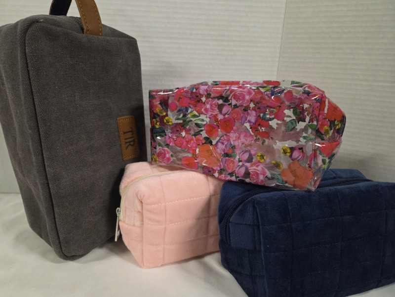 4 New | Variety Makeup & Wash Bags | Largest Measures 9" x 6" x 4"