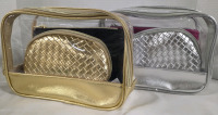 6 New | Variety Sized Makeup Bags | Largest Measures 10" x 7" x 3"