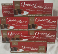 12 New Boxes | QueenAnne Cordial Cherries Made w/ Milk Chocolate | 10pcs, 187g a Box