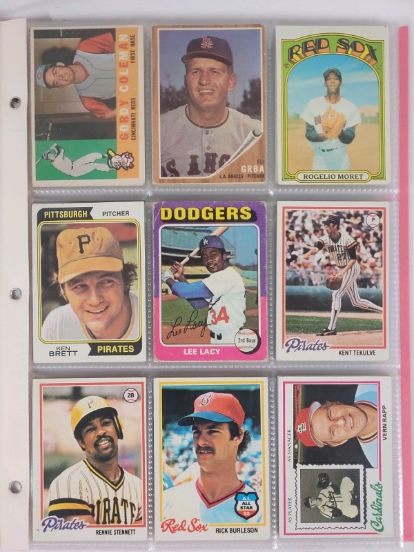 1960, 1962 & 1972 - 1991 Topps MLB Baseball Trading Card Singles , 108 Trading Cards