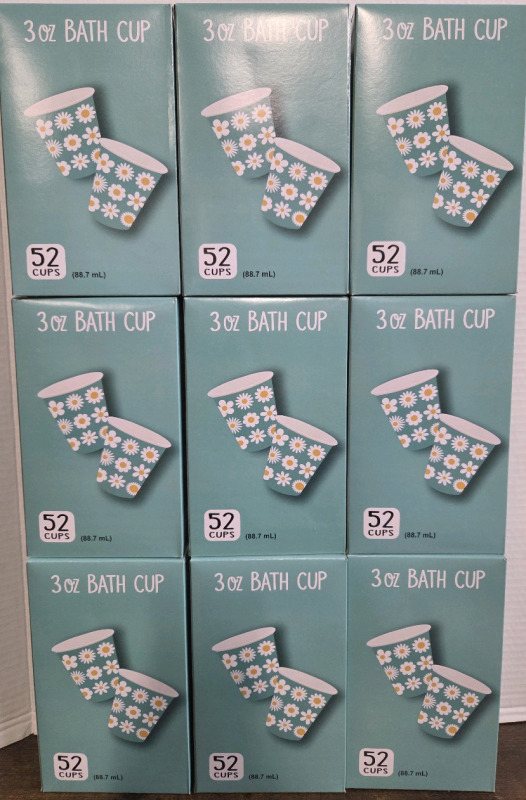 468 New | 88.7mL Bath Cups | 9 Packs of 52 Cups