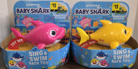 2 New | BABYSHARK Sing & Swim Bath Toys : Mommy & Baby Shark | Watwr Activated or Touch Activated